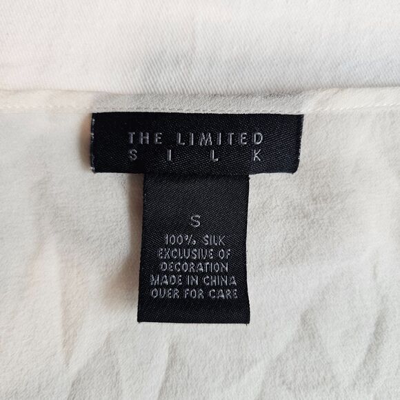 The Limited 100% Silk Gorgeous Cream Blouse Top w Lots of Bling sz S - Picture 4 of 8